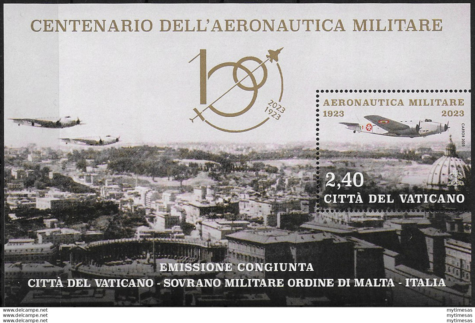 2023 Vaticano Centenario Aeronautica Militare MS MNH - Vaticaanstad