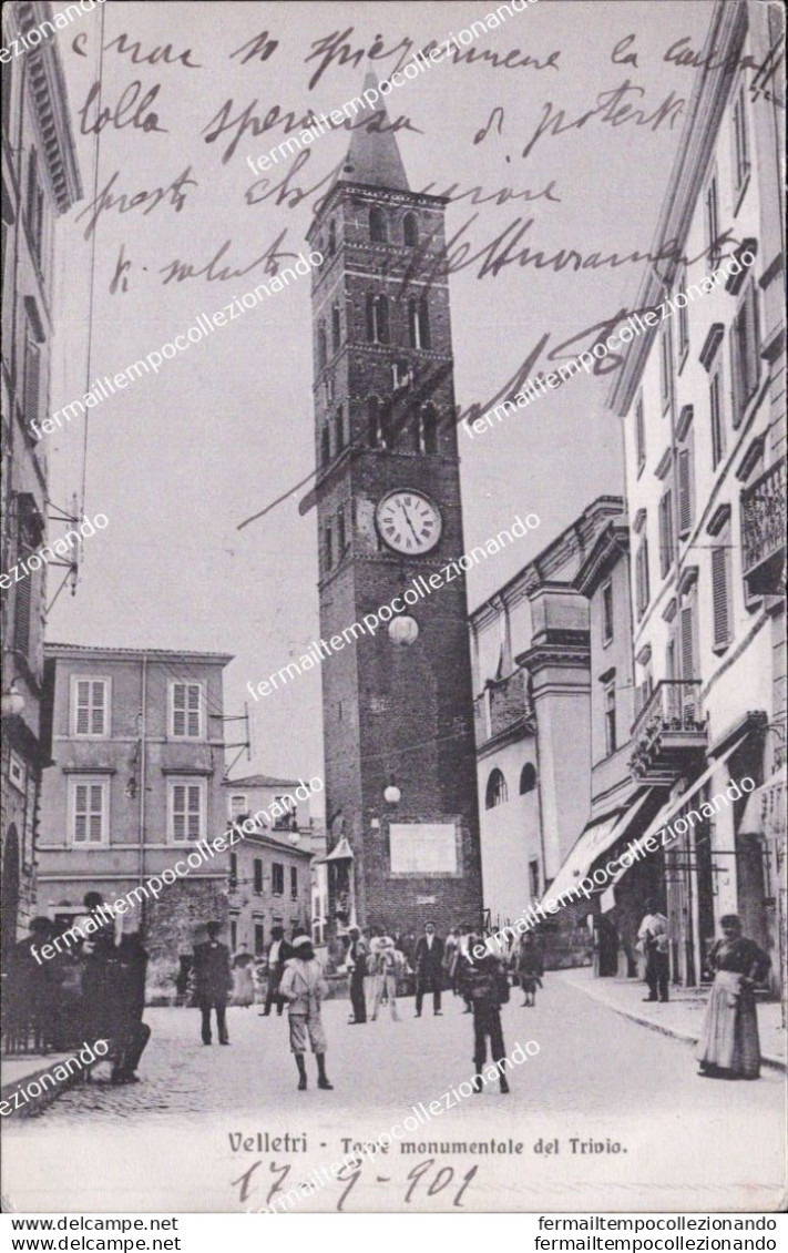 Am758 Cartolina Velletri Torre Monumentale Del Trivio Provincia Di Roma Lazio - Andere & Zonder Classificatie