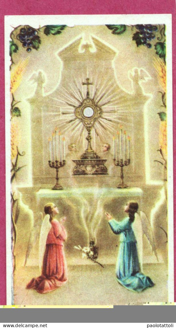 Santino, Holy Card- Sacro Sangue Di Gesù- Con Approvazione Ecclesiastica- E. Enrico Bertarelli N° 2-133. Dim. 100x 57mm - Devotion Images