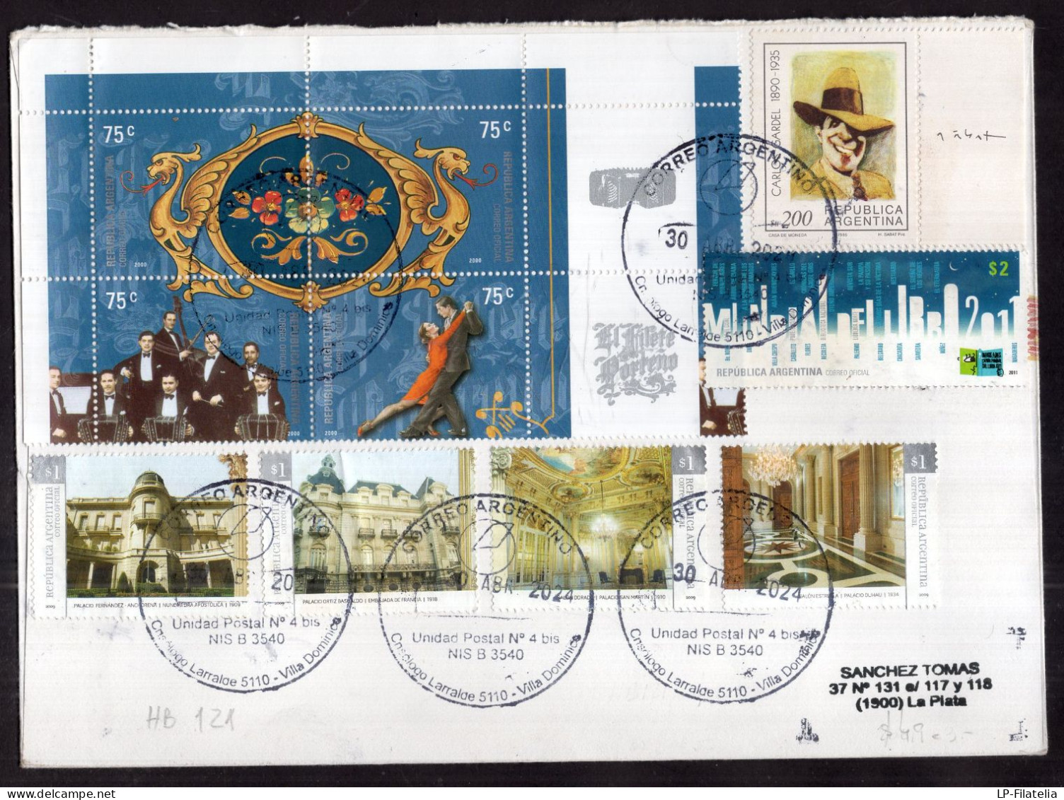Argentina - 2024 - Tango - Modern Stamps - Diverse Stamps - Storia Postale