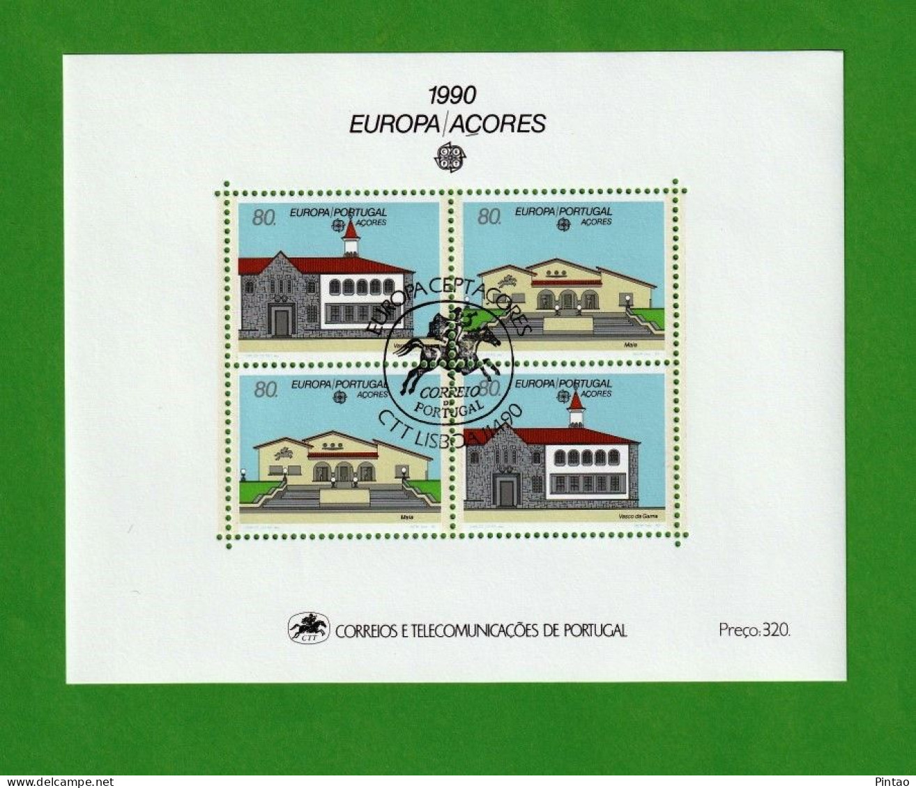 PTB1663- PORTUGAL (AÇORES) 1989 Nº 112 (selos 1938_ 39)- CTO (EUROPA CEPT) - Blocks & Sheetlets