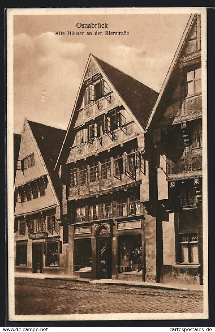 AK Osnabrück, Alte Häuser In Der Bierstrasse  - Osnabrueck