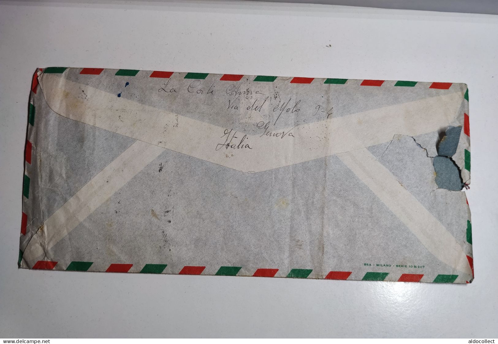 Lettera Per Via Aerea Da Genova Per Il Venezuela Del 1954 - Luchtpost
