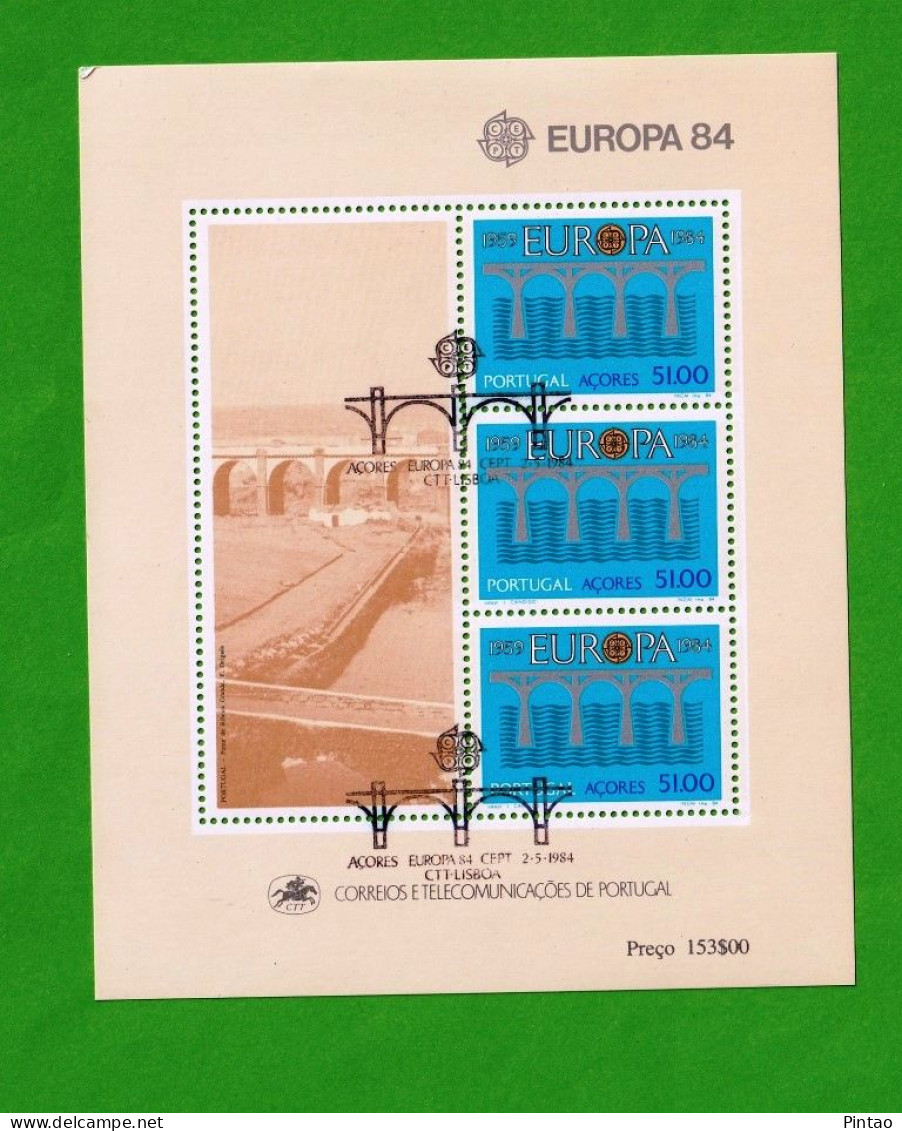 PTB1668- PORTUGAL (AÇORES) 1984 Nº 65 (selos 1657)- CTO (EUROPA CEPT) - Blokken & Velletjes