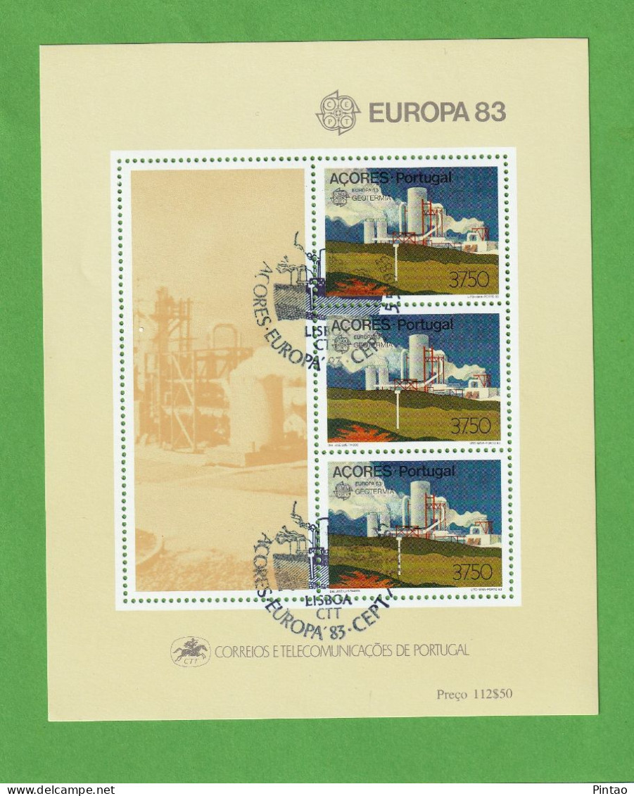 PTB1669- PORTUGAL (AÇORES) 1983 Nº 56 (selos 1615)- CTO (EUROPA CEPT) - Blokken & Velletjes