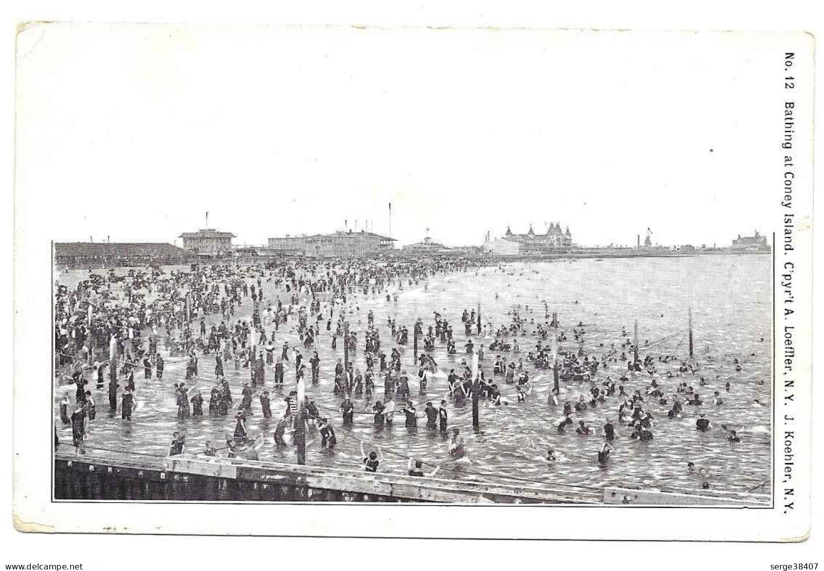 New York - 1904 - Bathing At Coney Island # 10-20/3 - Otros & Sin Clasificación