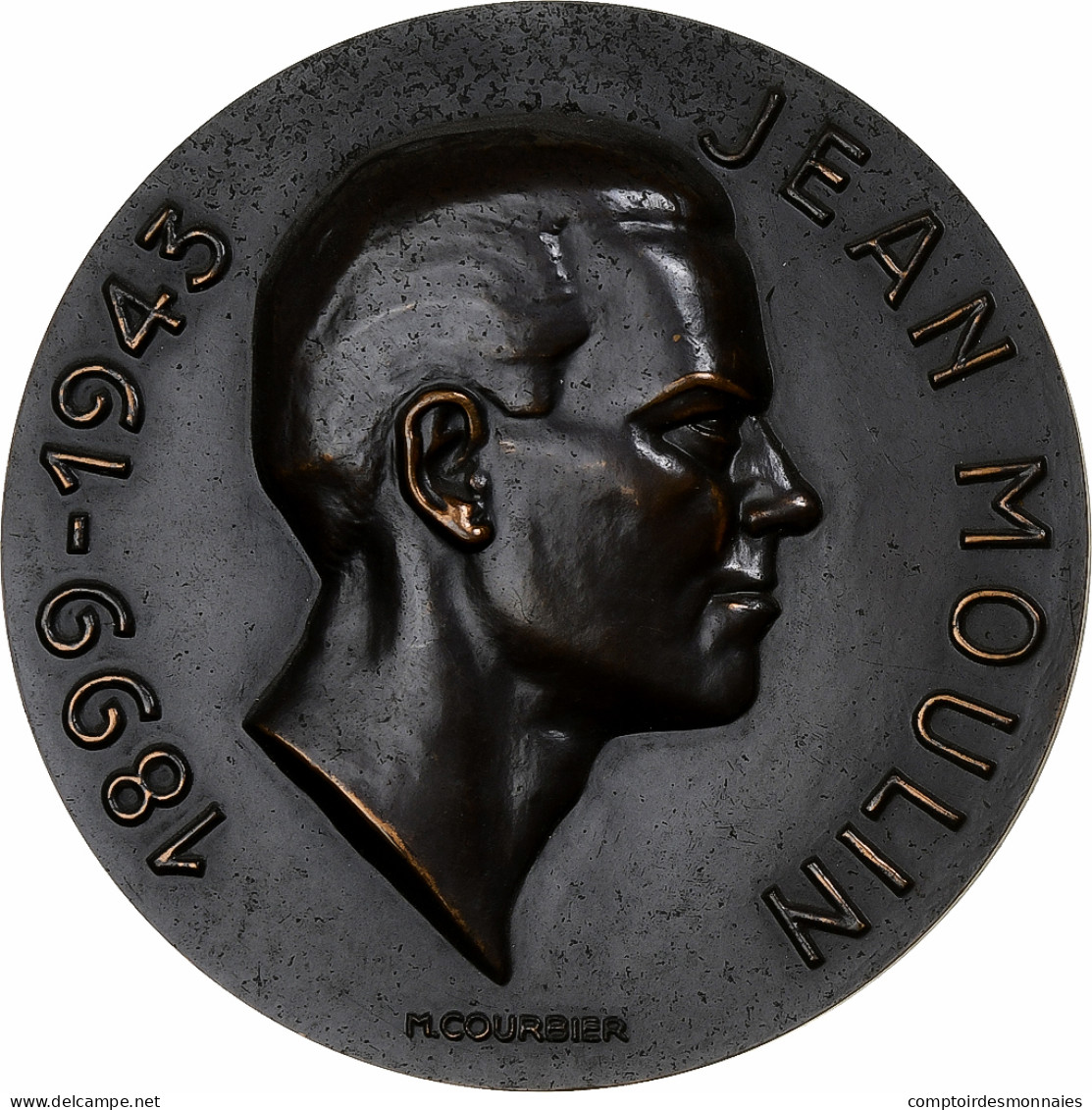 France, Médaille, Jean Moulin, Organisateur De La Résistance, Bronze - Andere & Zonder Classificatie