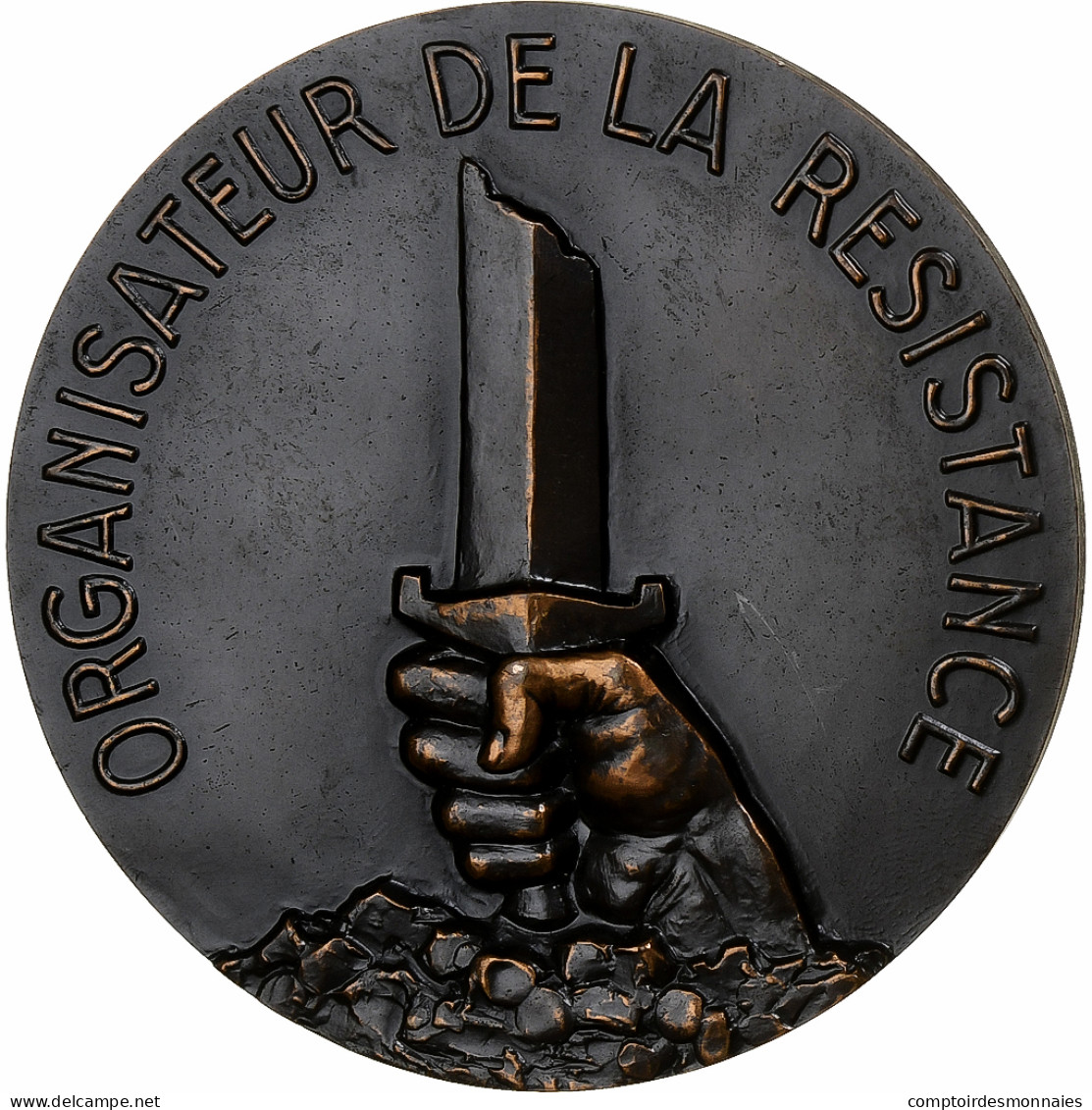 France, Médaille, Jean Moulin, Organisateur De La Résistance, Bronze - Otros & Sin Clasificación