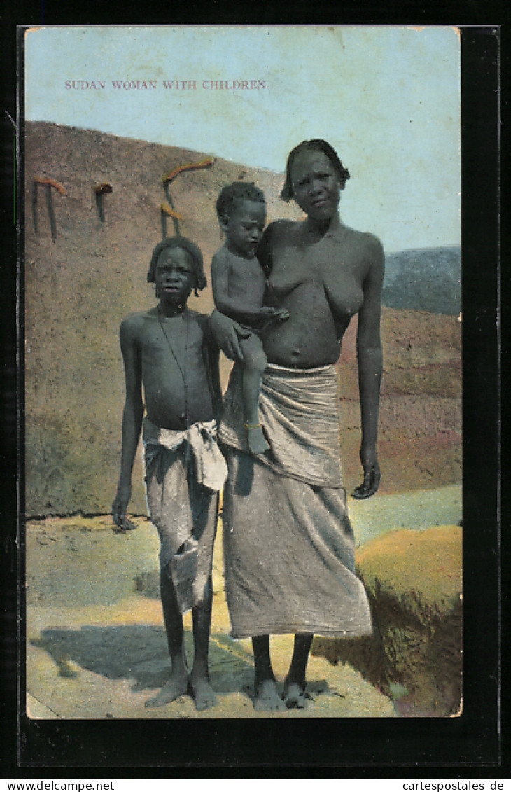 AK Sudan Woman With Children  - Ohne Zuordnung