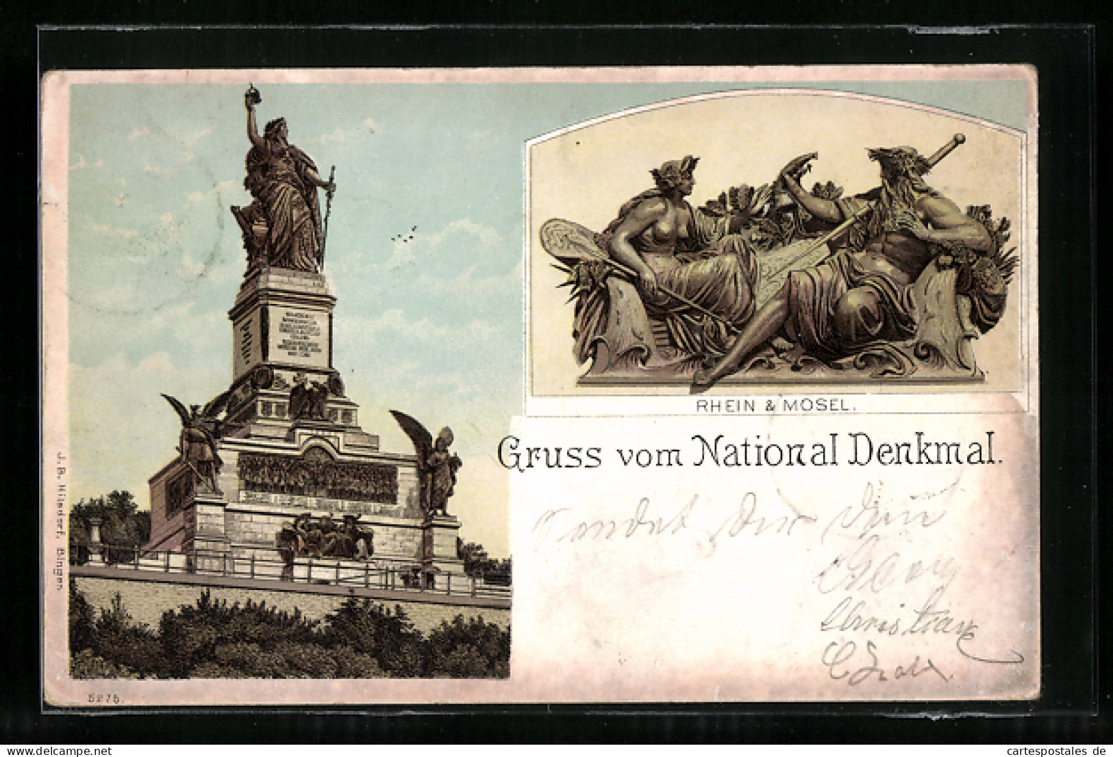 AK Niederwalddenkmal, Allegorische Figuren Rhein Und Mosel  - Other & Unclassified