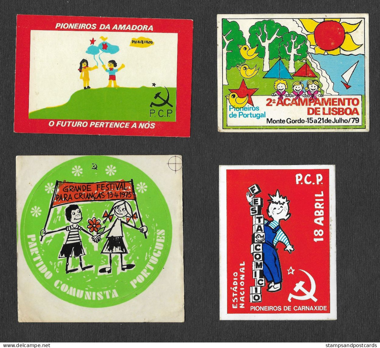 Portugal PCP Parti Communiste Pioneiros Jeunes Pionniers 10 Autocollant C.1976 Communist Party Young Pioneers Sticker - Stickers