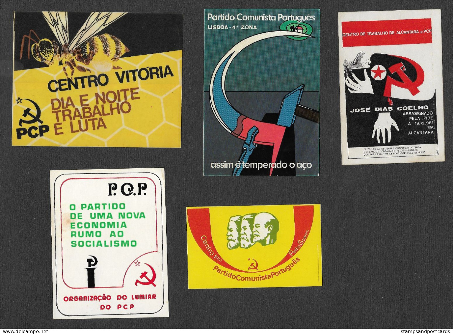 Portugal PCP Parti Communiste 13 Autocollant Lisboa Lisbonne Lisbon C.1976 Communist Party Political Sticker - Stickers