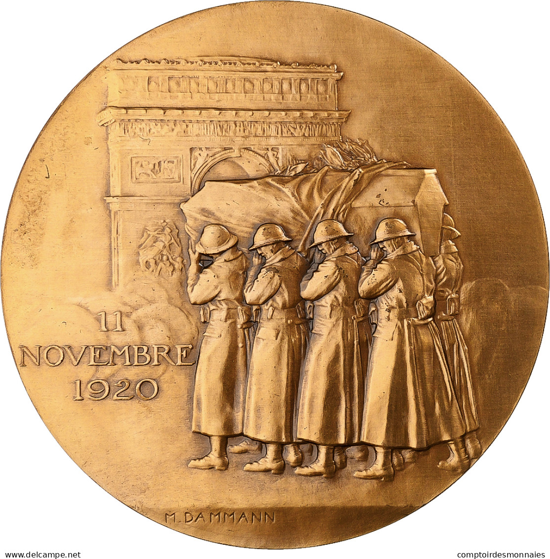 France, Médaille, Hommage Au Soldat Inconnu, 1986, Bronze, Dammann, SPL - Autres & Non Classés
