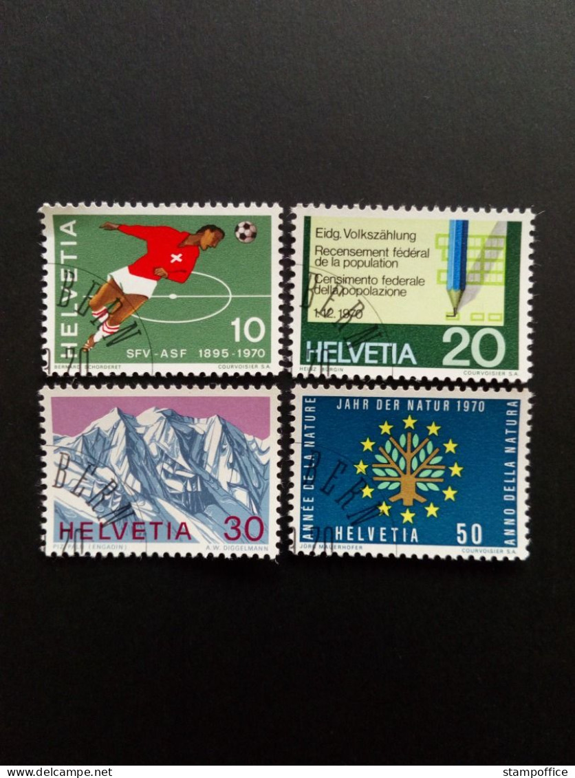 SCHWEIZ MI-NR. 929-932 GESTEMPELT(USED) JAHRESEREIGNISSE 1970 FUSSBALL PIZ PALÜ - Used Stamps