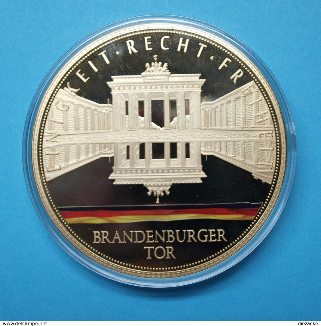 2016 Gigantprägung Brandenburger Tor, Farbdruck, Kupfer Vergoldet In PP (M3459 - Other & Unclassified