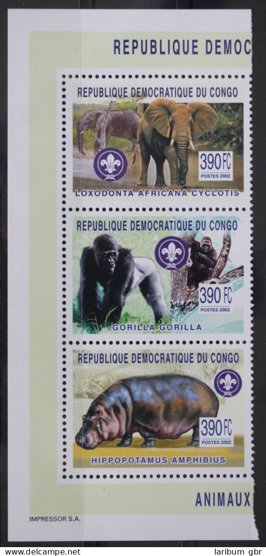 Kongo (Kinshasa) 1755-1757 Postfrisch Dreierstreifen #WP483 - Autres & Non Classés