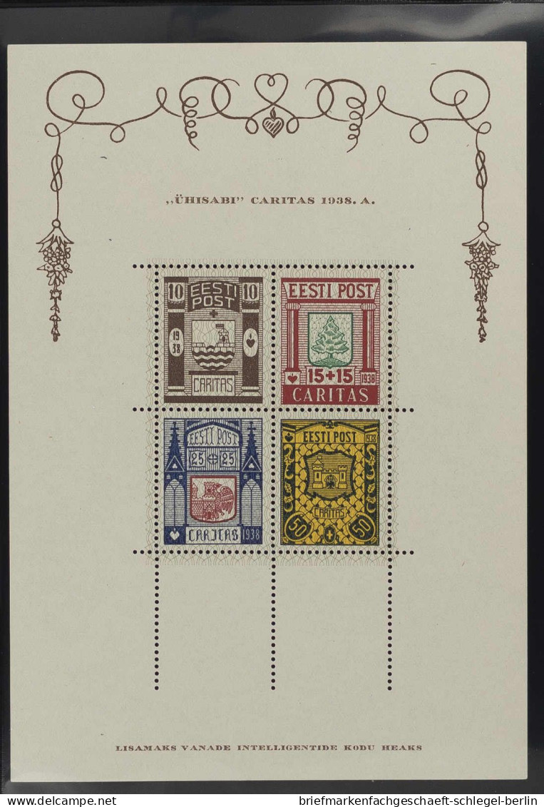 Estland, 1938, Bl. 1, Postfrisch - Estland