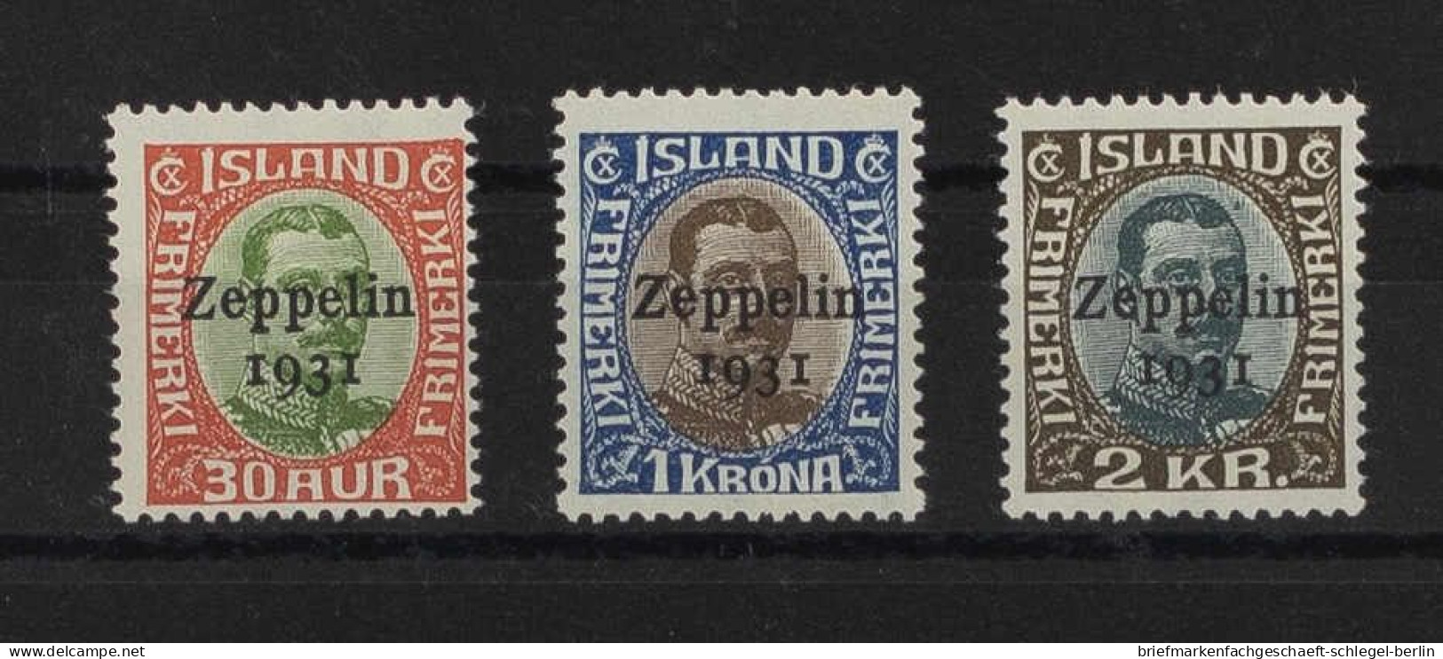 Island, 1931, 147-49, Postfrisch - Altri & Non Classificati