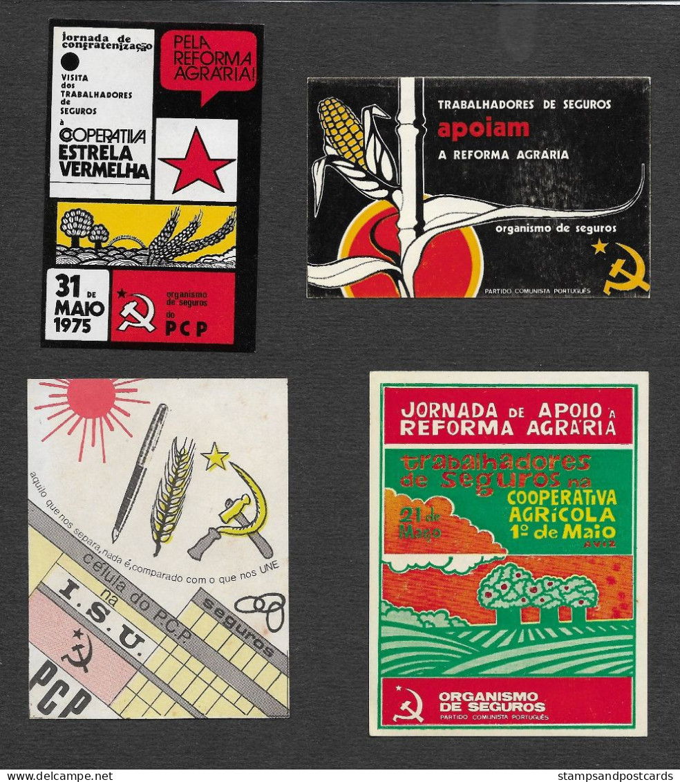 Portugal PCP Parti Communiste 10 Autocollant Reforma Agrária Réforme Agraire Land Reform C. 1976 Communist Party Sticker - Aufkleber