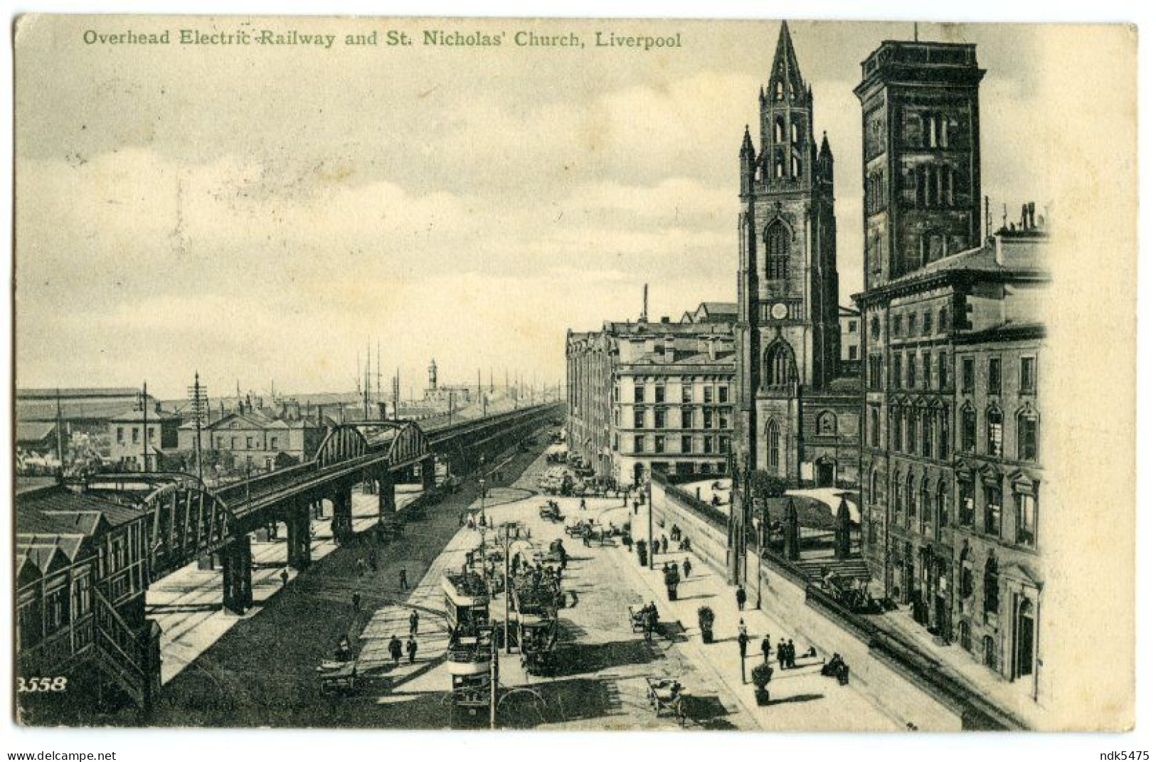 LIVERPOOL - OVERHEAD ELECTRIC RAILWAY AND ST NICHOLAS CHURCH / ST ANNES ON SEA, ALEXANDRA DRIVE (SPICER) - Liverpool