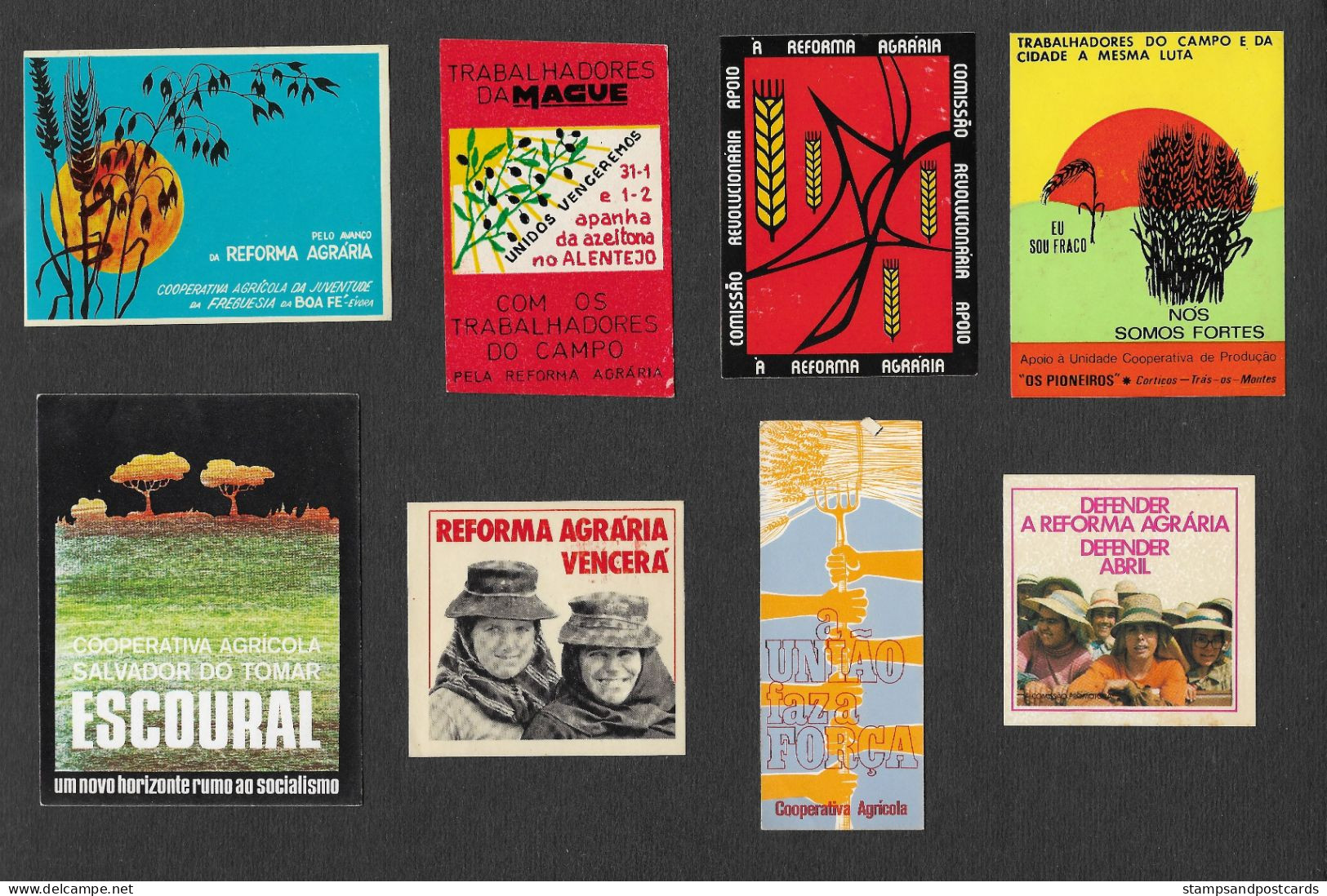 Portugal 12 Autocollant Politique C. 1976 Reforma Agrária Réforme Agraire Land Reform 12 Political Sticker - Stickers