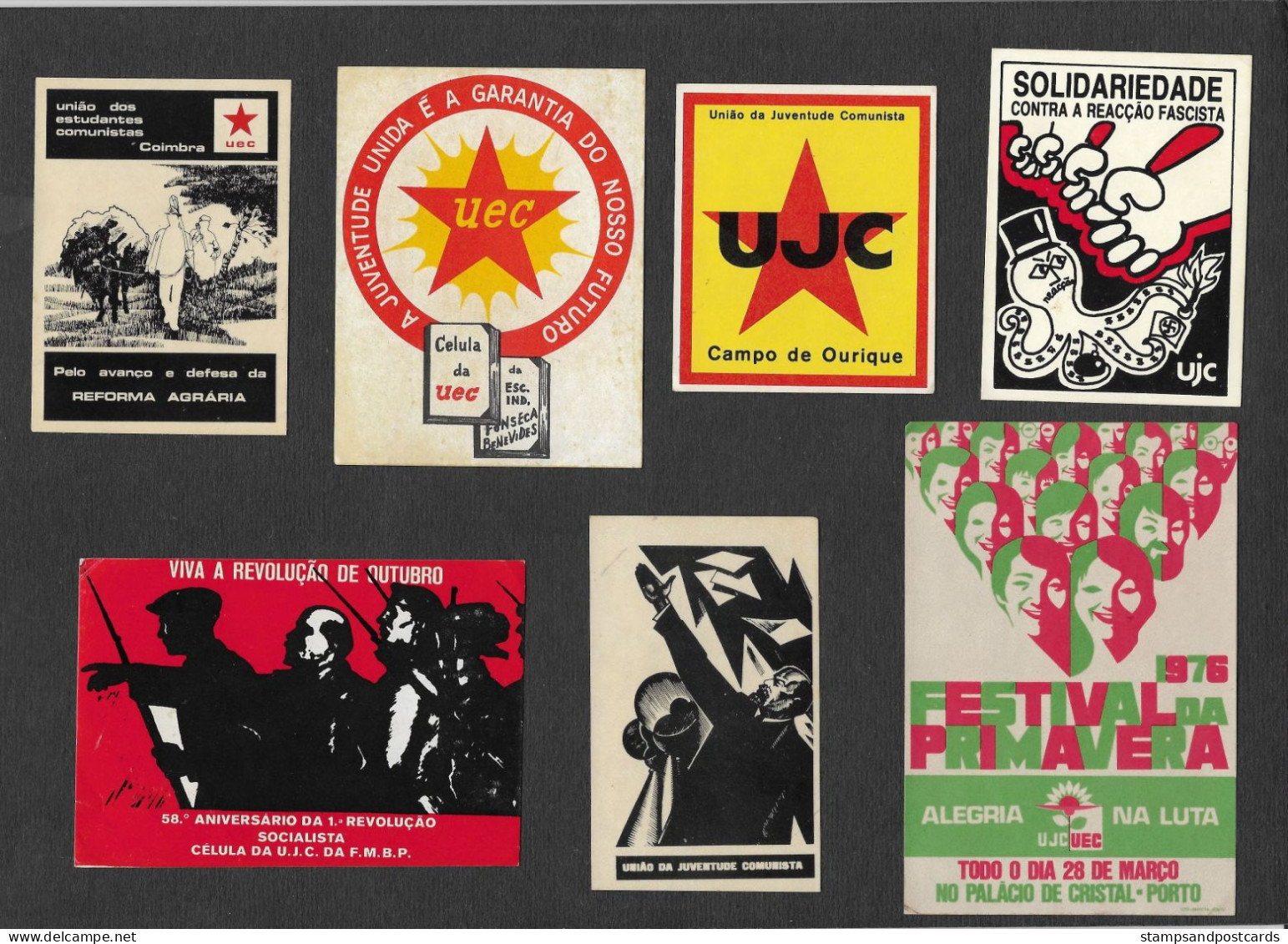 Portugal PCP UEC UJC Jeunesse Du Parti Communiste 9 Autocollant C.1976 Communist Party Youth Political Sticker - Stickers