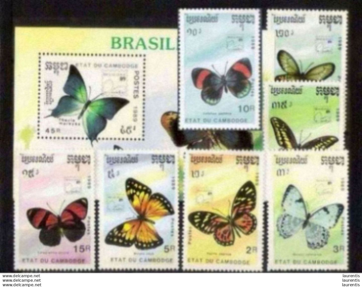 783  Butterflies - Papillons - Cambodge Yv 997-02 + SS - MNH - 2,25 - Mariposas