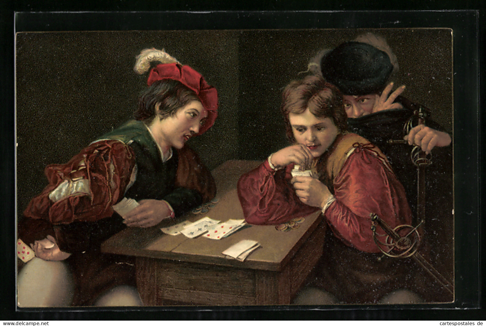 AK Der Falschspieler, Caravaggio, Kartenspiel  - Speelkaarten