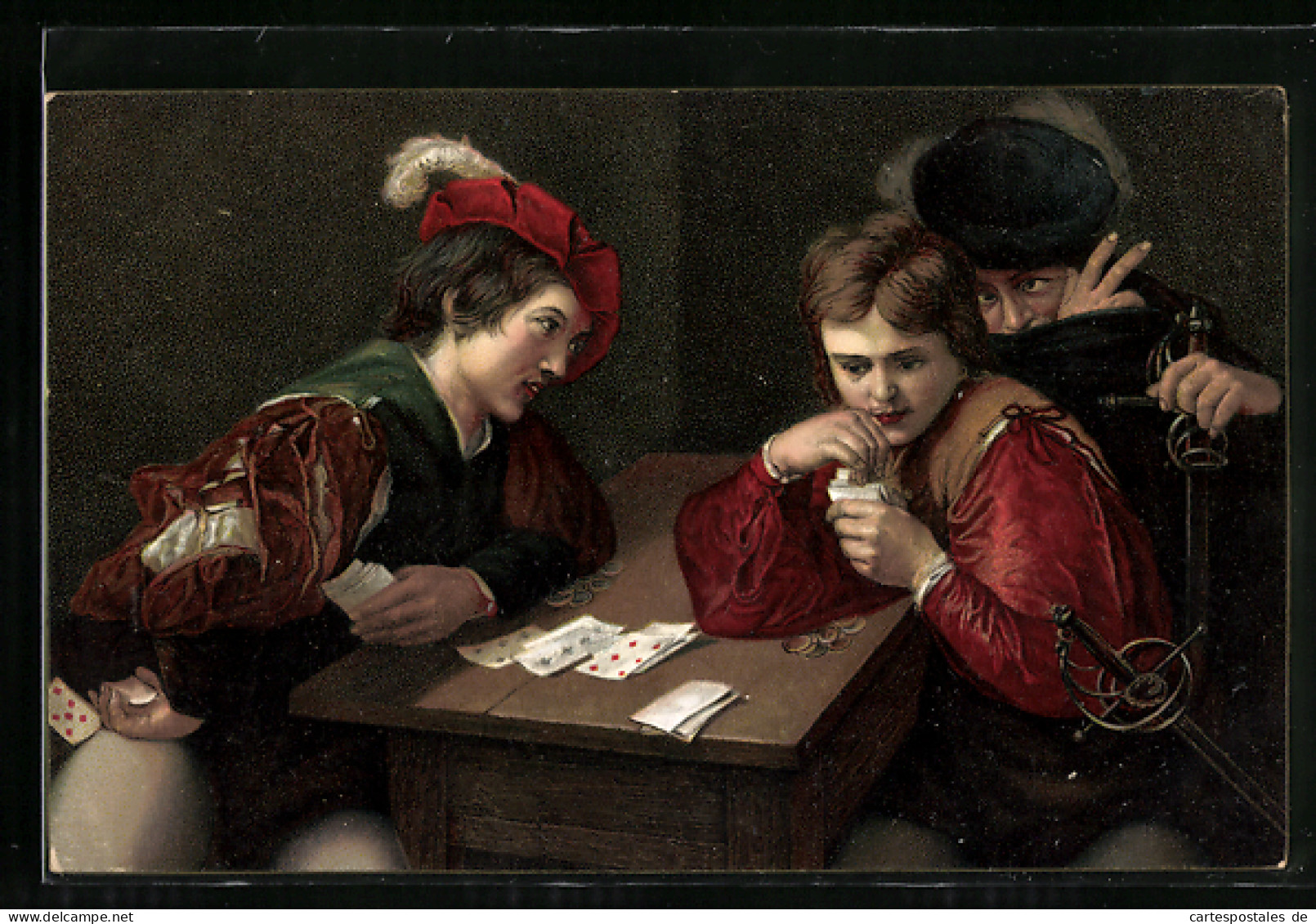 AK Der Falschspieler, Gemälde Von Caravaggio  - Playing Cards