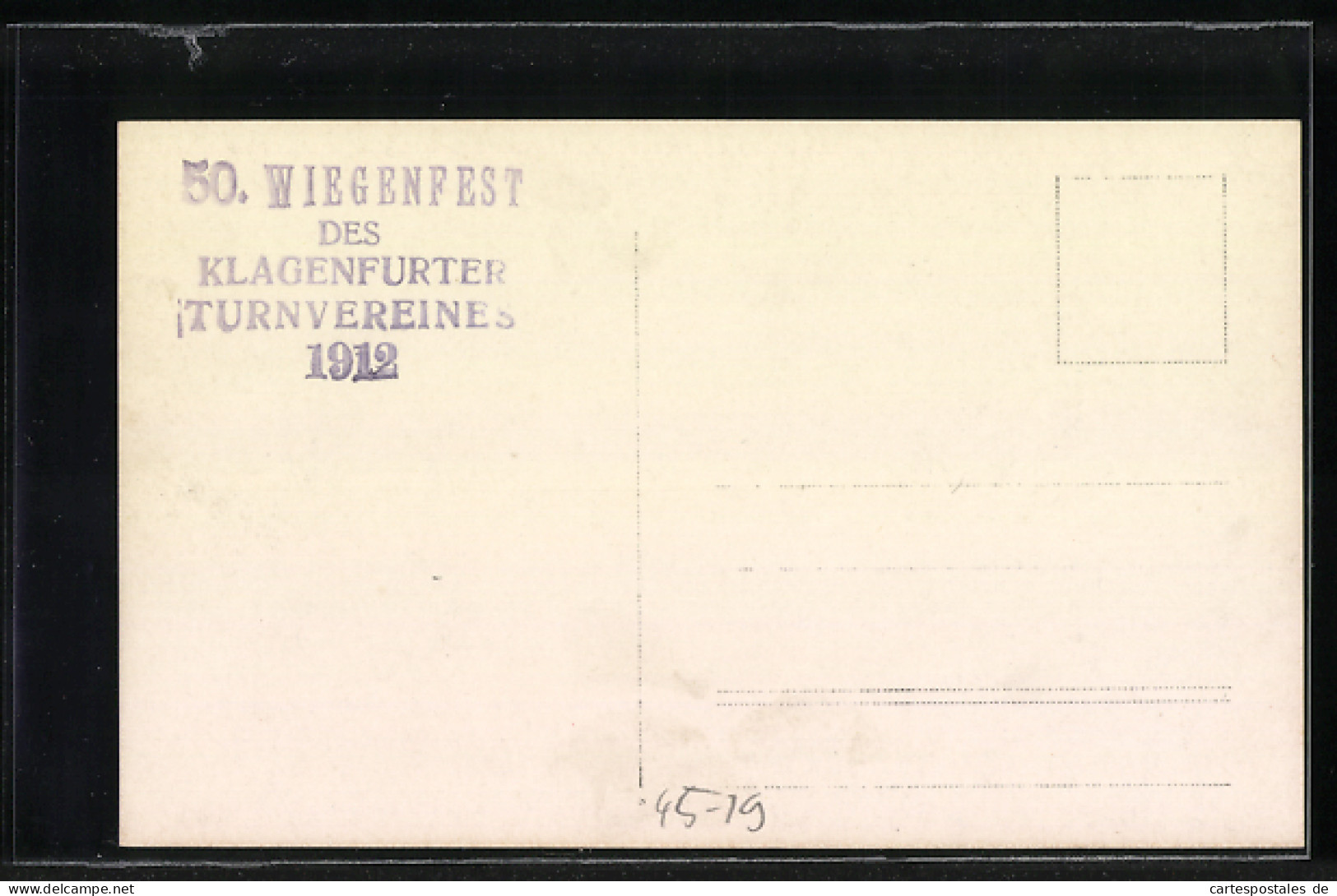 AK 50. Wiegenfest Des Klagenfurter Turnvereins 1912  - Autres & Non Classés
