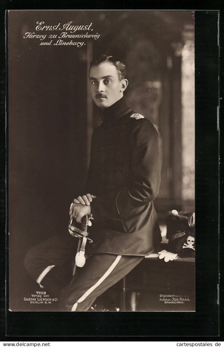 AK Ernst August Herzog Von Braunschweig In Uniform  - Royal Families