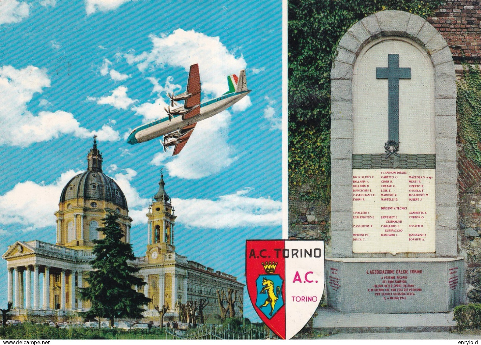 Torino Superga Basilica E Lapide Sciagura Aerea - Autres Monuments, édifices