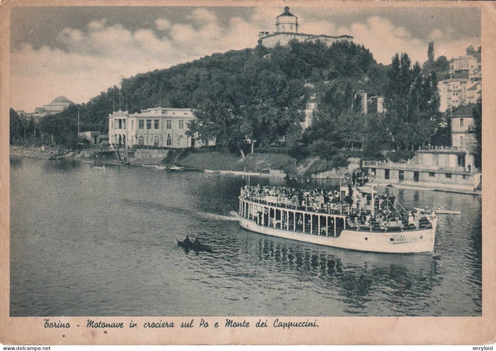 Torino Motonave In Crociera Sul Po E Monte Dei Cappuccini - Andere Monumente & Gebäude