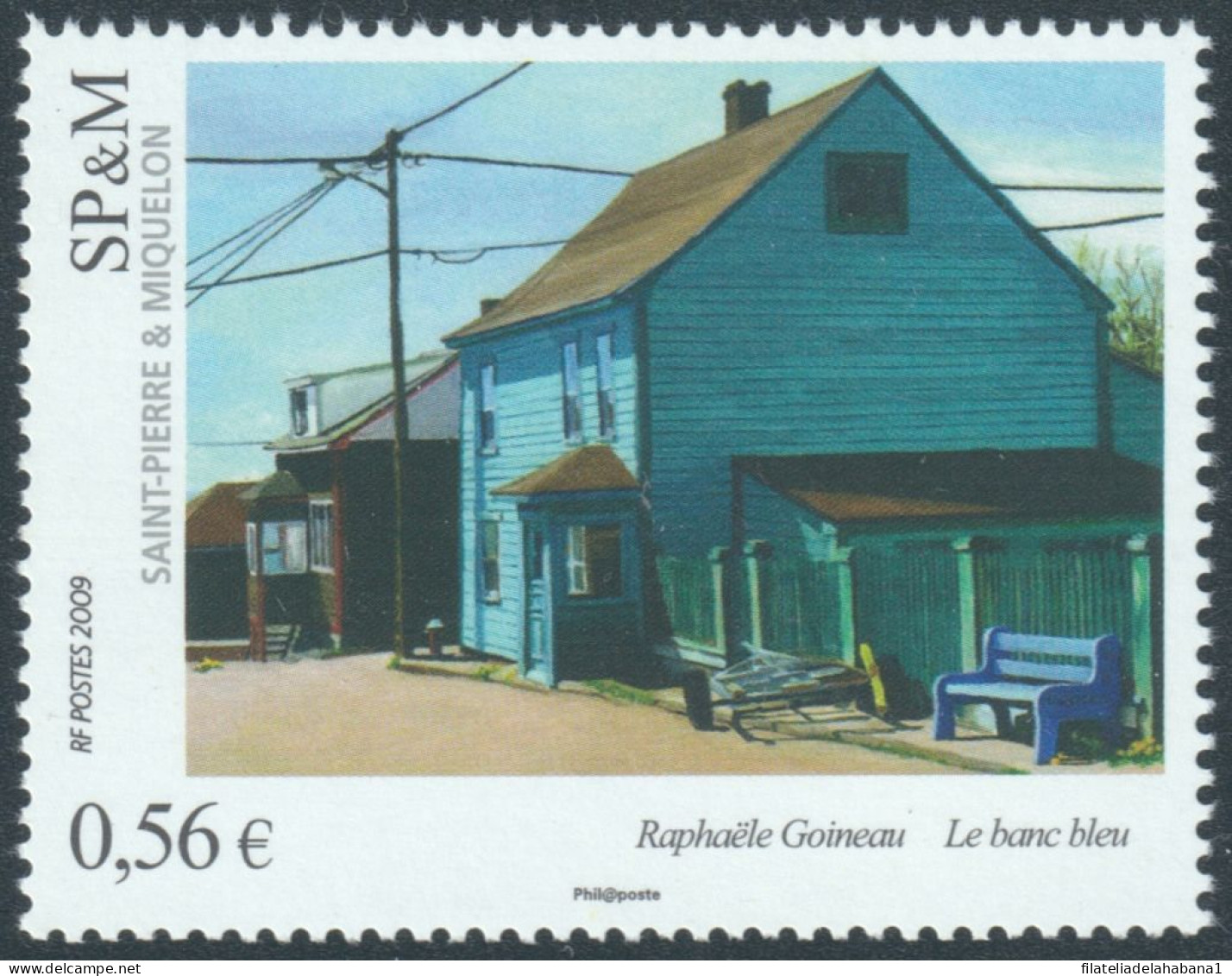 F-EX50322 SAINT PIERRE ET MIQUELON MNH 2009 ART PAINTING HOUSE RAPHAEL GOINEAU.  - Ungebraucht