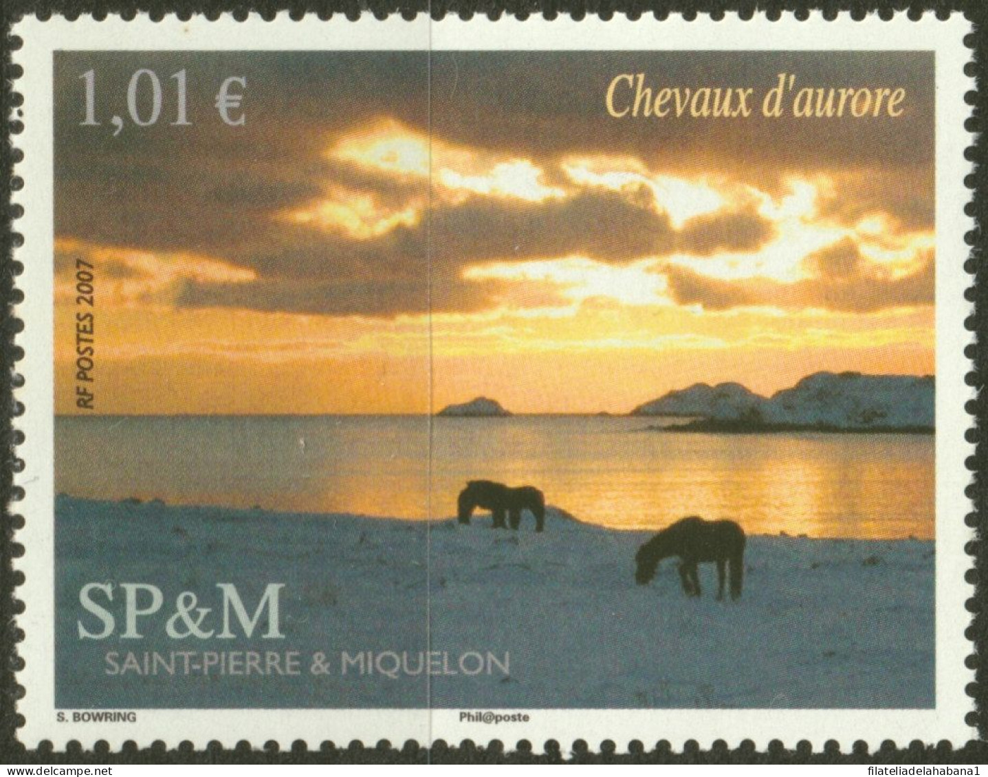 F-EX50343 SAINT PIERRE ET MIQUELON MNH 2007 ART PAINTING SUNRISE.  - Neufs