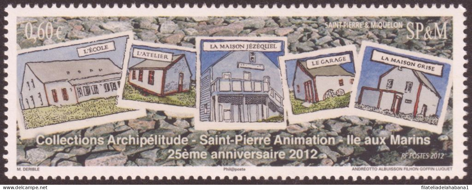 F-EX50315 SAINT PIERRE ET MIQUELON MNH 2012 25º ANNIV ART ANIMATION.  - Unused Stamps