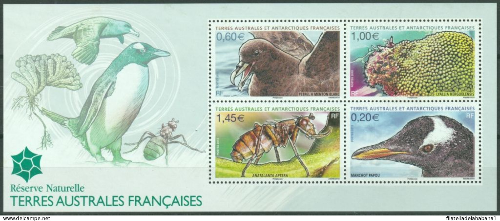 F-EX49825 TAAF FRANCE ANTARCTIC MNH 2012 POLAR BIRD INSECTS AVES OISEAUX VÖGEL.  - Other & Unclassified