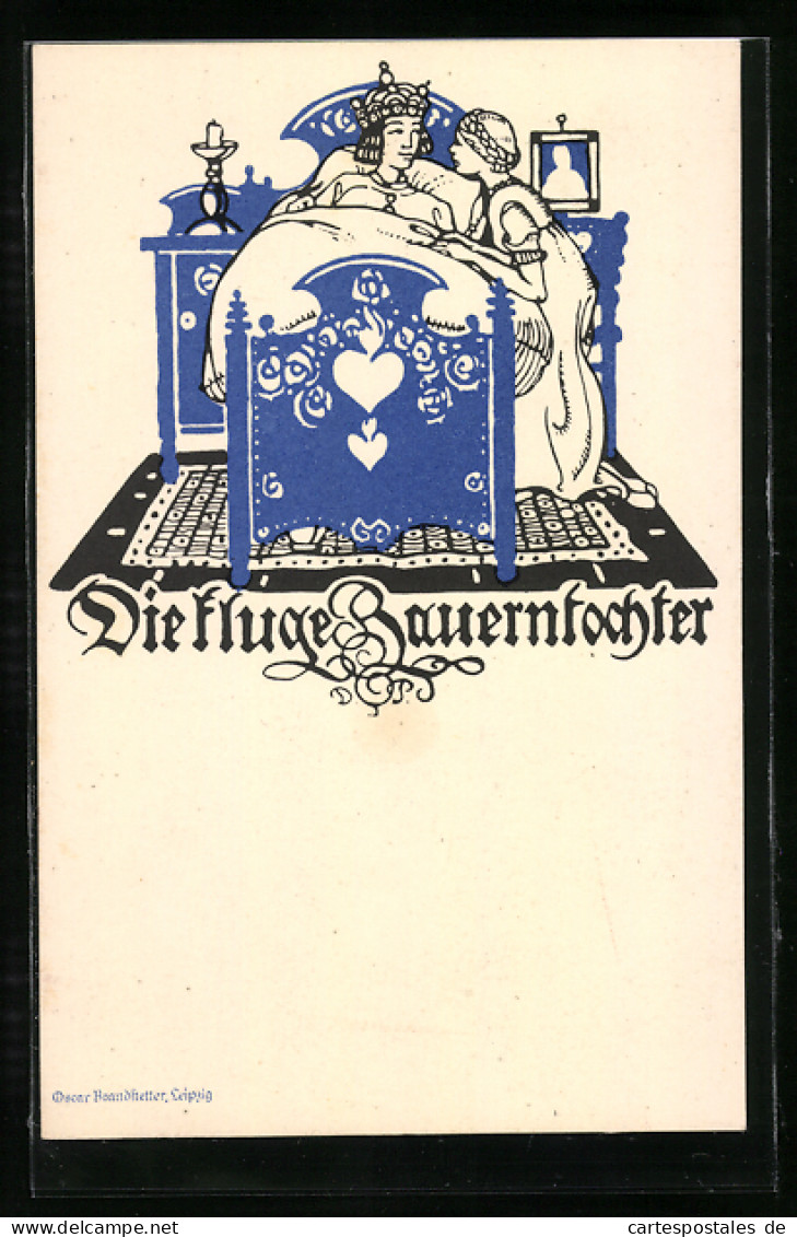 Künstler-AK Die Kluge Bauerstochter  - Fairy Tales, Popular Stories & Legends