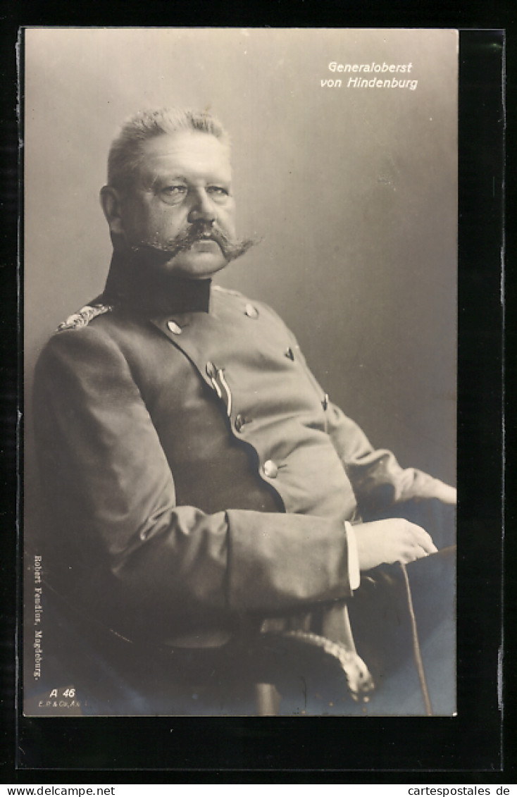 Foto-AK Portrait Paul Von Hindenburg Sitzend  - Personaggi Storici