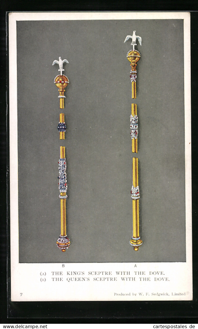 Pc King`s Sceptre With The Dove, Queens Sceptre With The Dove  - Familles Royales