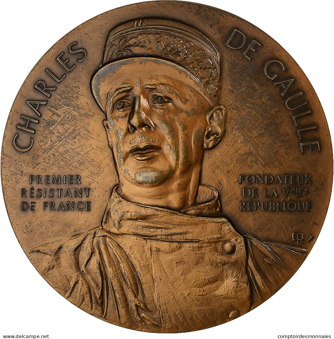 France, Médaille, Charles De Gaulle, Compagnon De La Libération, 1990, SPL - Autres & Non Classés