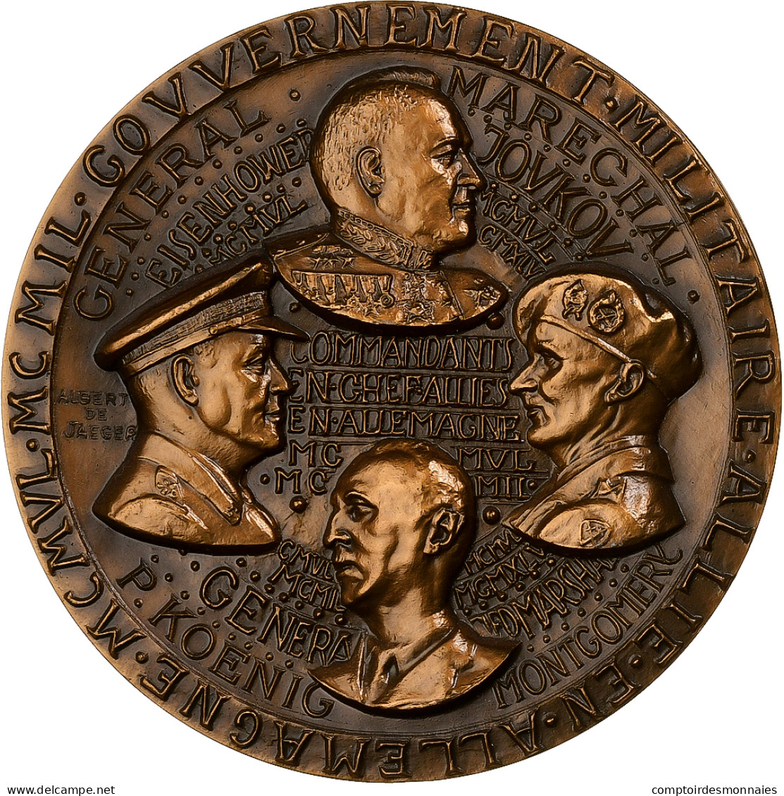 France, Médaille, Gouvernement Militaire Allié En Allemagne, 1989, Bronze, De - Andere & Zonder Classificatie