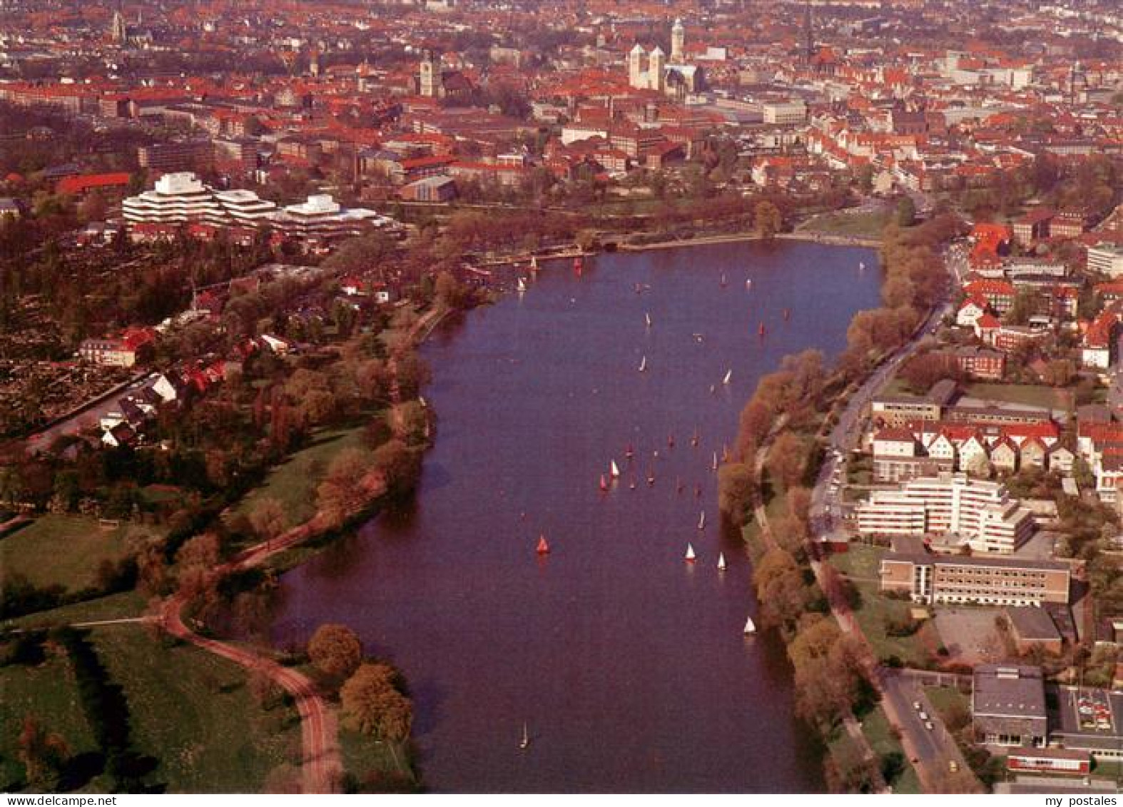 73944185 Muenster___Westfalen Fliegeraufnahme Mit Aasee - Muenster