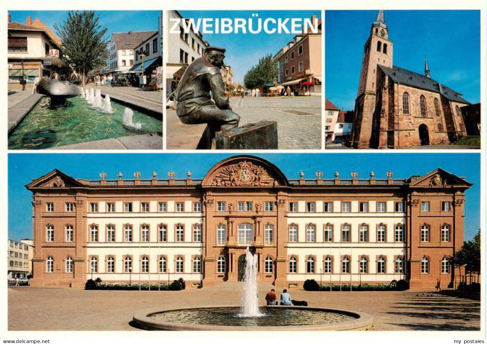 73944105 Zweibruecken_Pfalz Wasserspiele Plastik Kirche Schloss - Zweibruecken