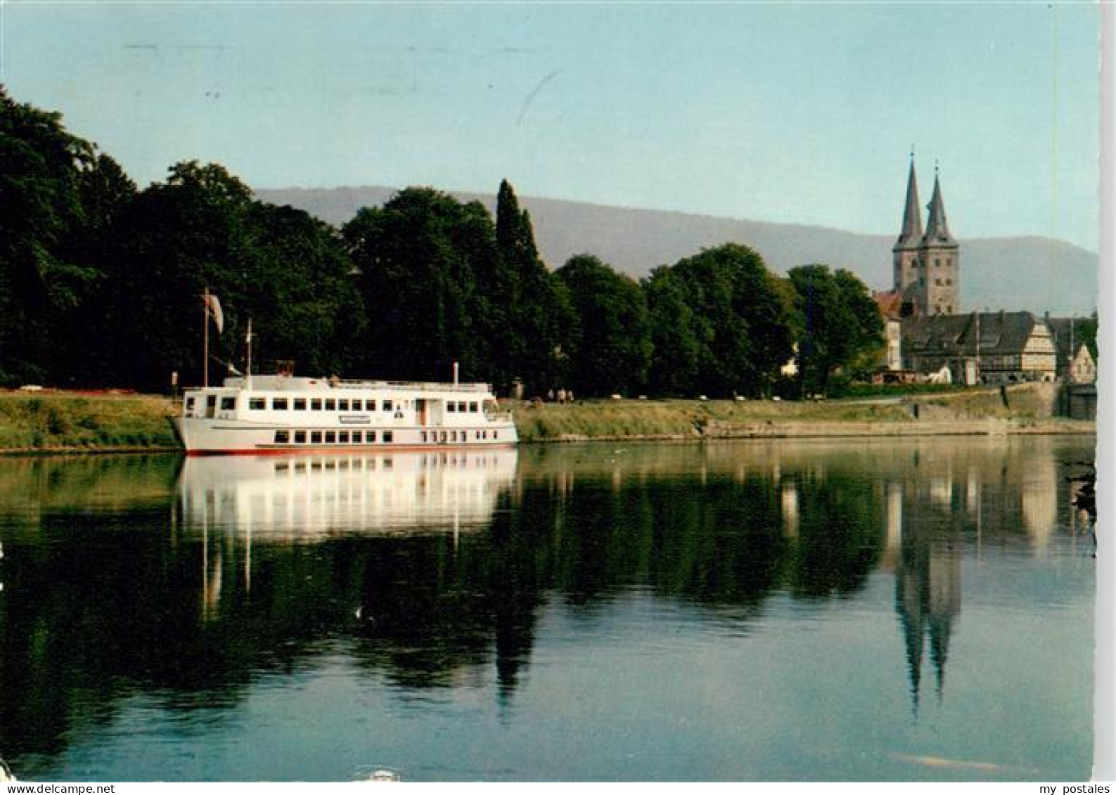 73944004 Hoexter_Weser Partie An Der Weser Fahrgastschiff - Hoexter