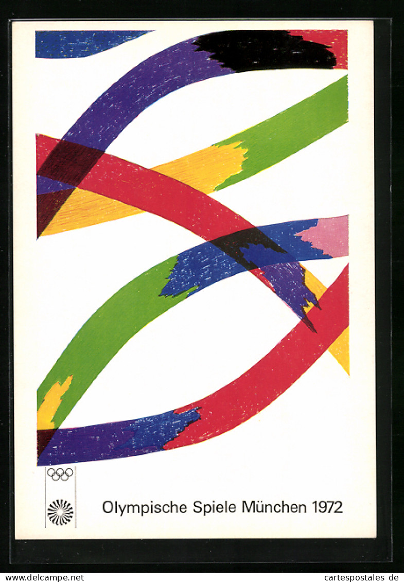 Künstler-AK München, Olympische Spiele 1972, Poster Von Piero Dorazio  - Autres & Non Classés