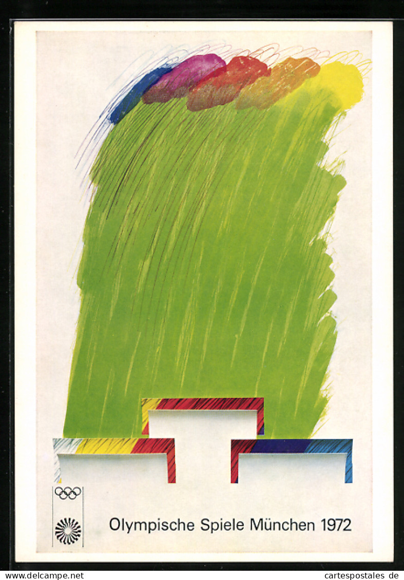 Künstler-AK München, Olympische Spiele 1972, Olympia Poster Von R. Smith, Bruckmanns Bildkarte Nr. 615  - Sonstige & Ohne Zuordnung