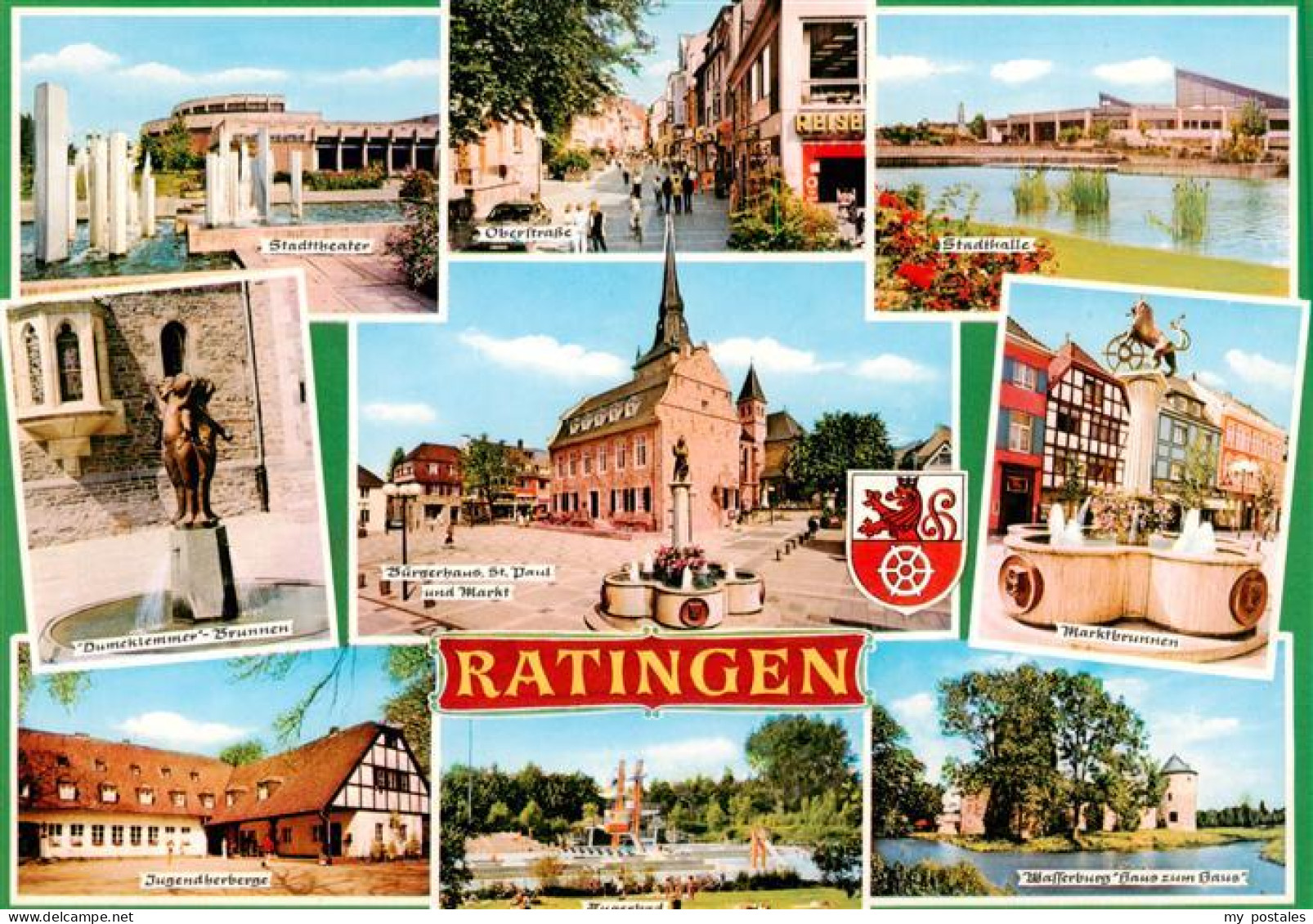 73943914 Ratingen Theater Stadtzentrum Stadthalle Brunnen Buergerhaus Markt Wass - Ratingen