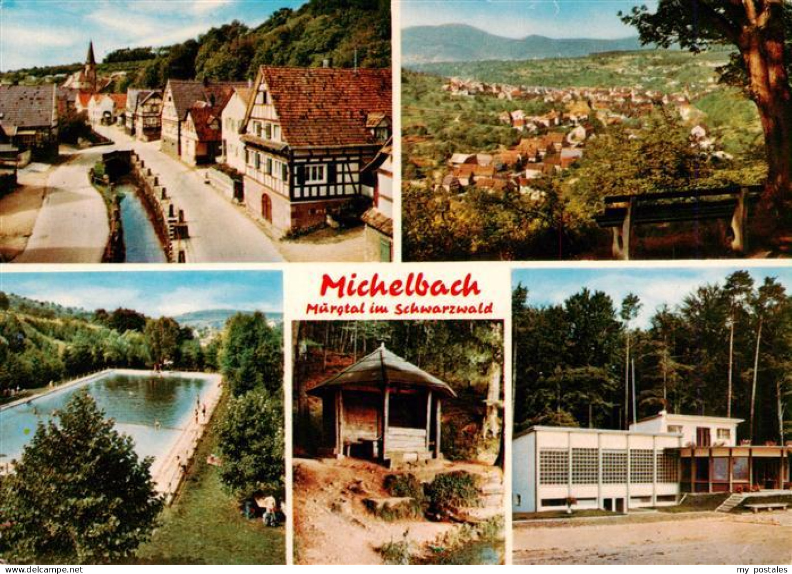 73902652 Michelbach Gaggenau Strassenpartie Panorama Schwimmbad Pavillon  Michel - Gaggenau