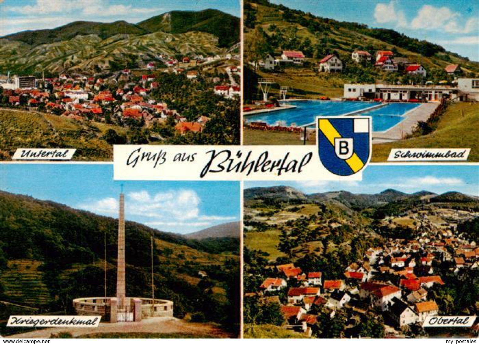 73902647 Buehlertal Untertal Schwimmbad Kriegerdenkmal Obertal Fliegeraufnahme B - Bühlertal